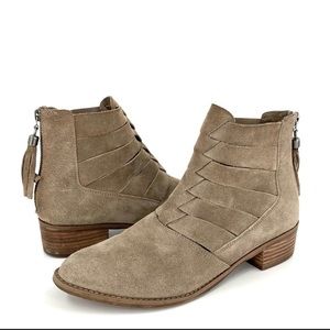 Volatile Distressed Cut Out Woven Bootie